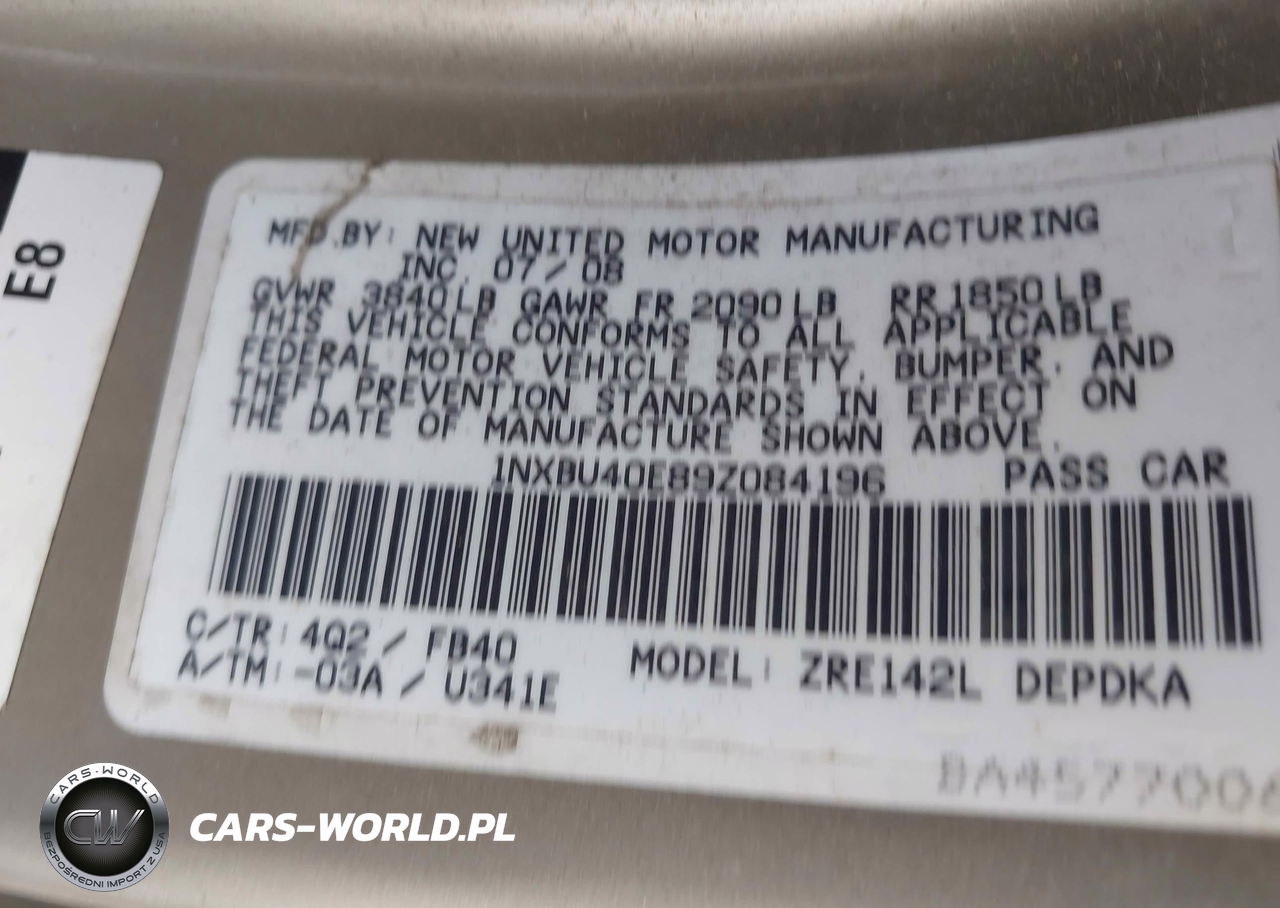 2009 Toyota Corolla Le VIN:1NXBU40E89Z084196 - 9