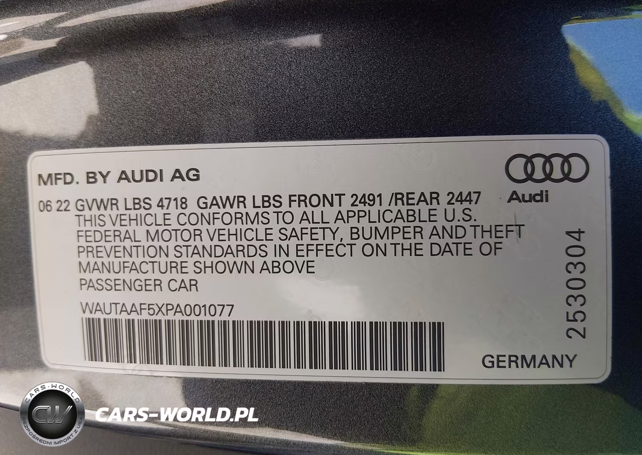 2023 Audi A5 Premium Plus 45 Tfsi S Line Quattro S Tronic VIN:WAUTAAF5XPA001077 - 9