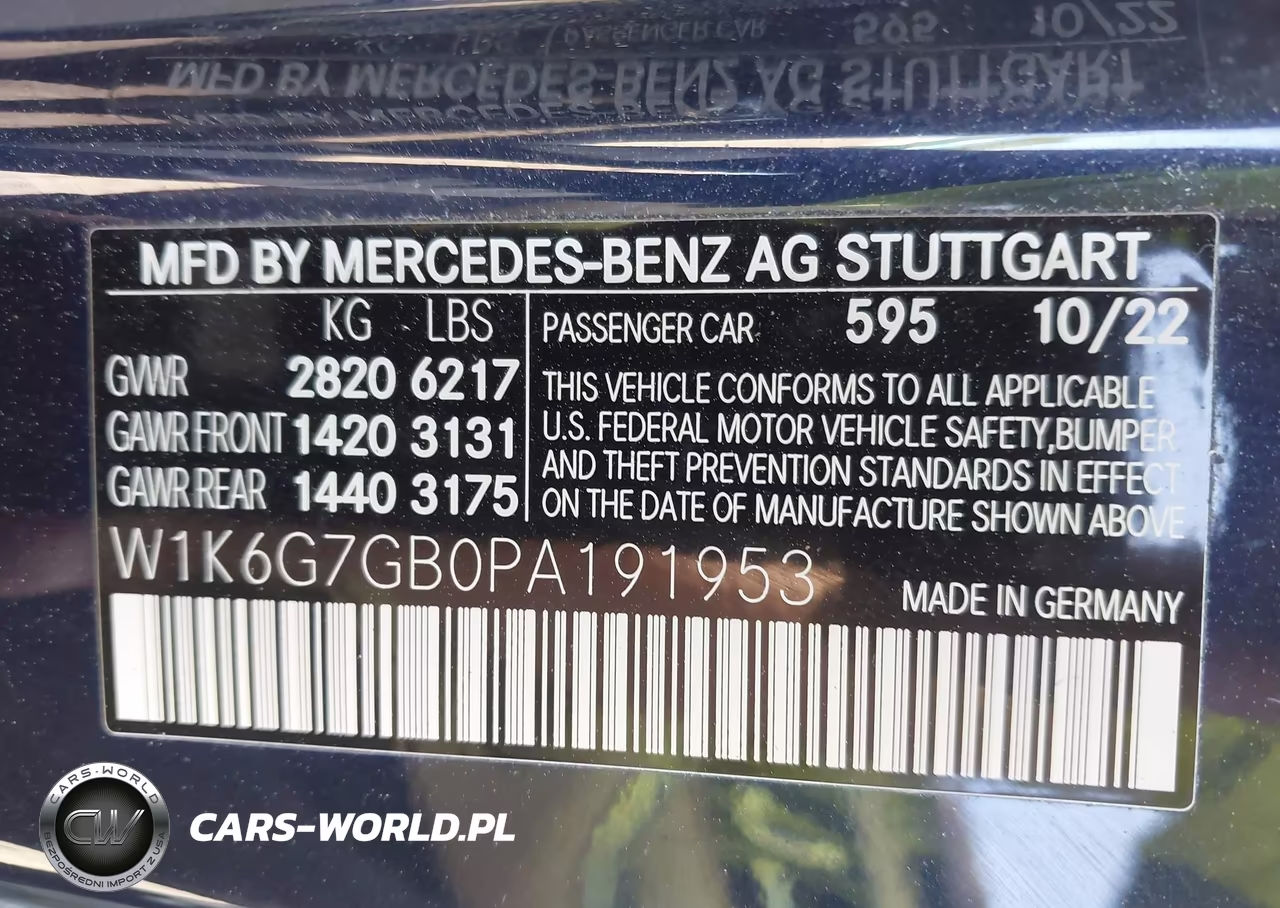 2023 Mercedes-Benz S 580 4Matic VIN:W1K6G7GB0PA191953 - 9
