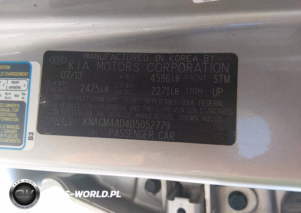 2013 Kia Optima Hybrid Lx VIN:KNAGM4AD4D5052779 - 9
