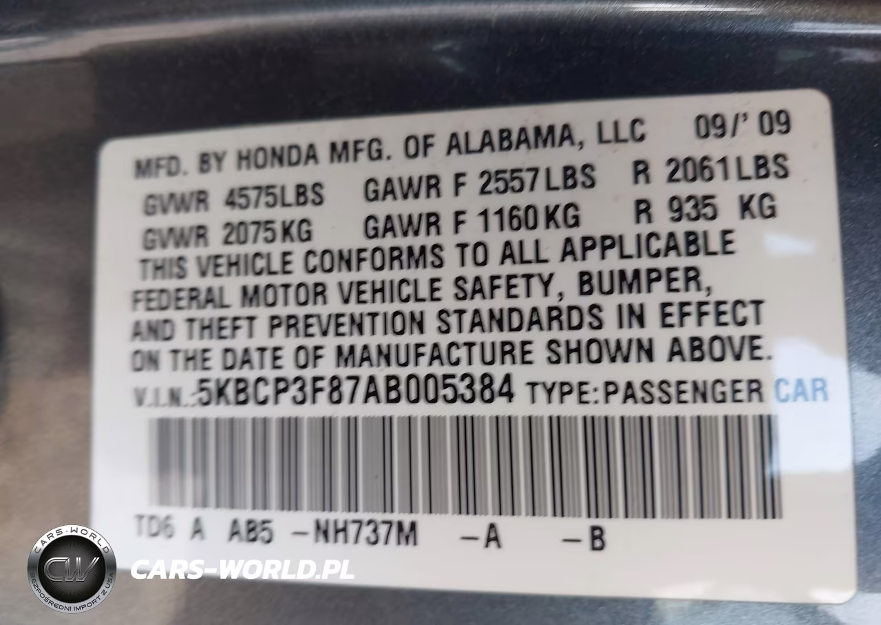 2010 Honda Accord 3.5 Ex-L VIN:5KBCP3F87AB005384 - 9
