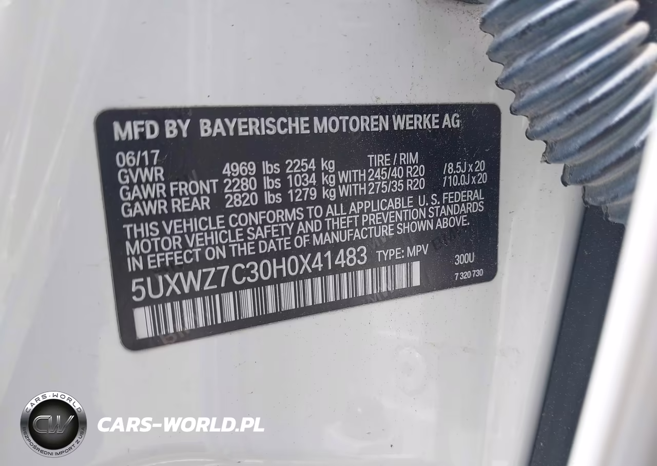 2017 BMW X3 Sdrive28I VIN:5UXWZ7C30H0X41483 - 9