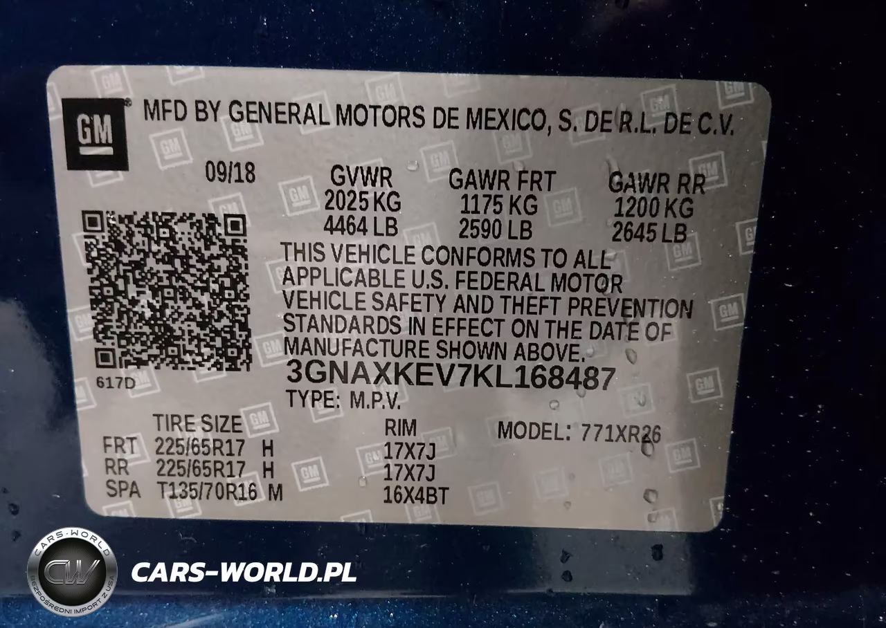 2019 Chevrolet Equinox Lt VIN:3GNAXKEV7KL168487 - 9