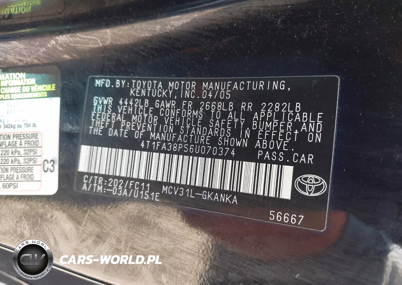 2006 Toyota Camry Solara Se VIN:4T1FA38P56U070374 - 9
