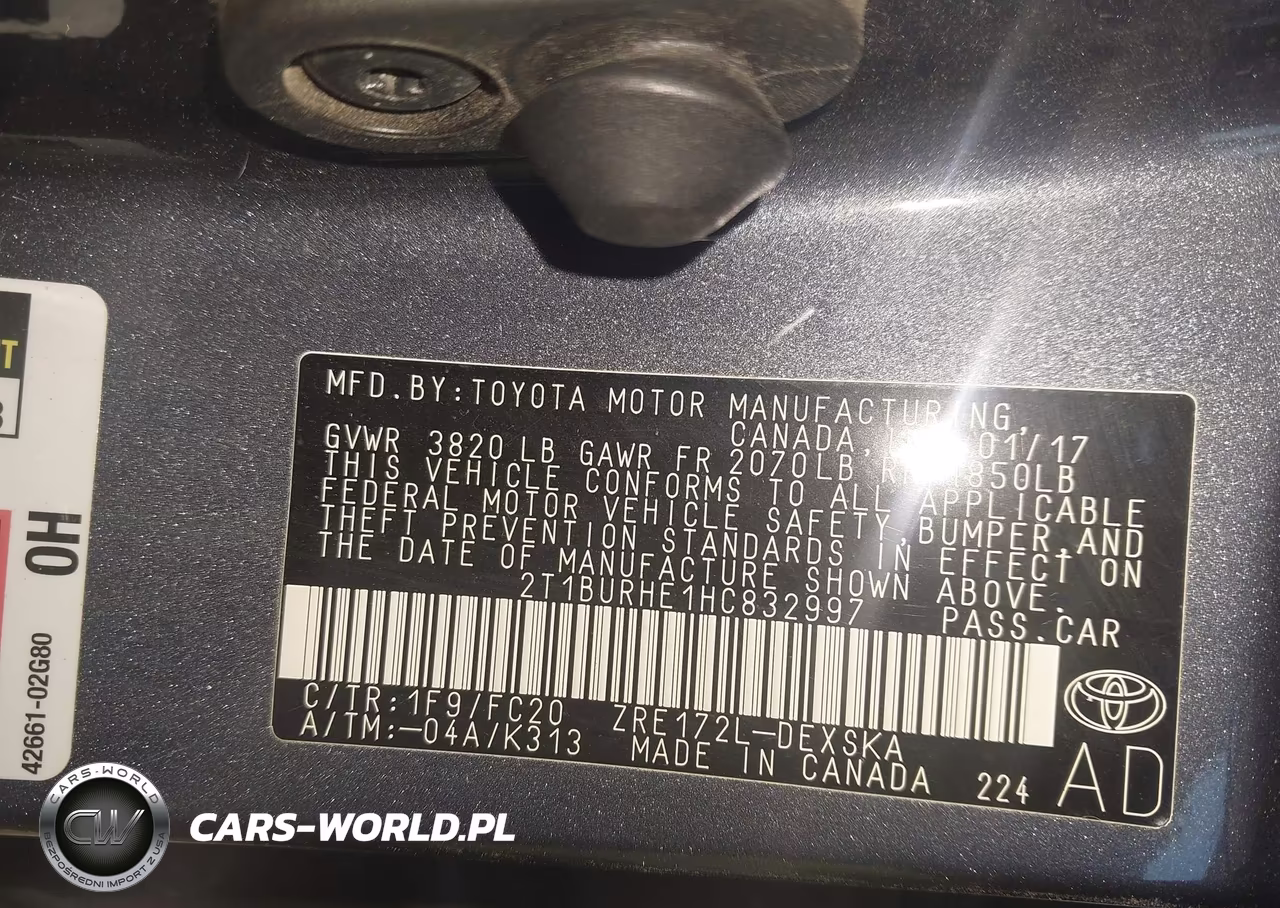 2017 Toyota Corolla Se VIN:2T1BURHE1HC832997 - 9
