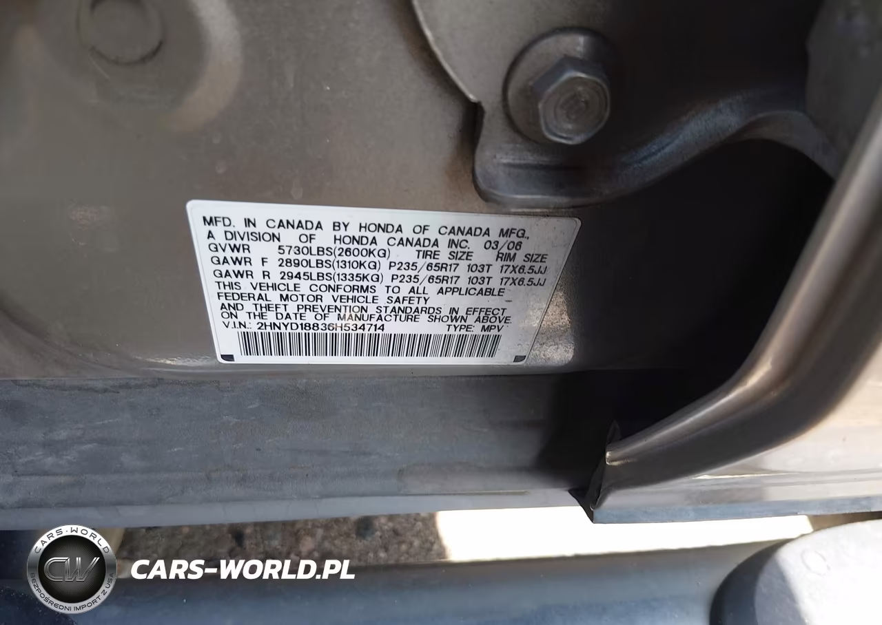 2006 Acura Mdx VIN:2HNYD18836H534714 - 9