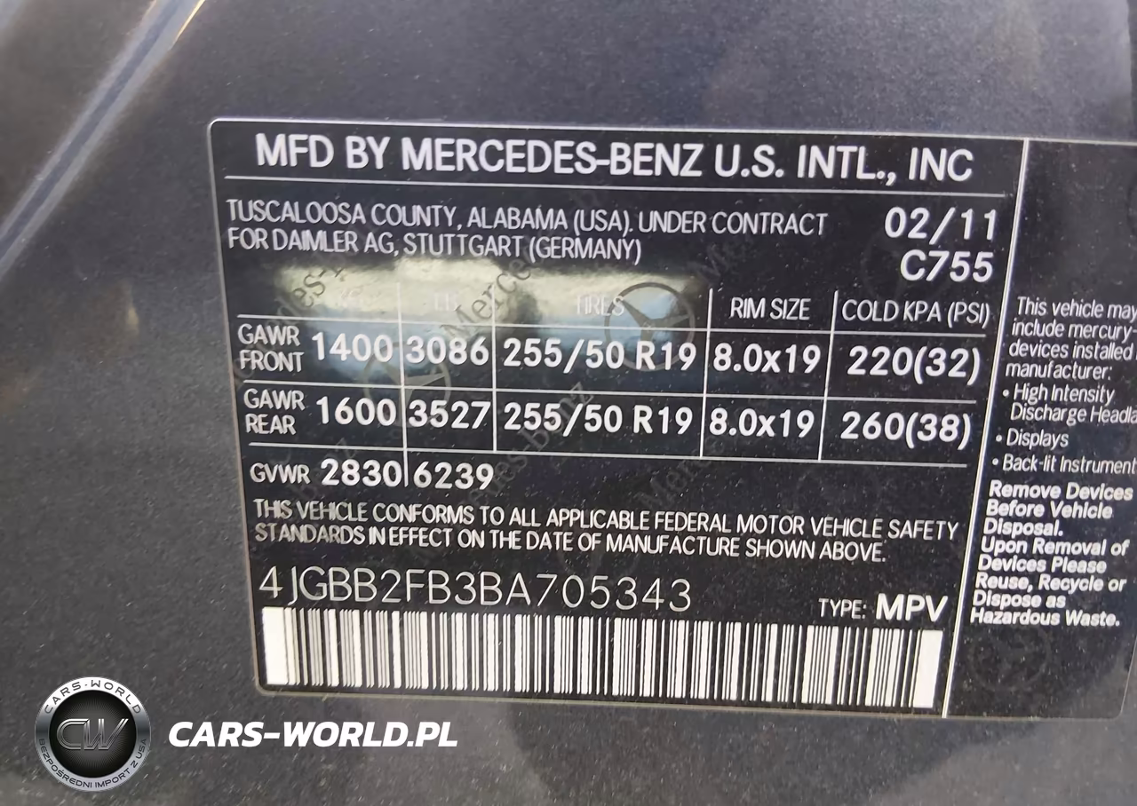 2011 Mercedes-Benz Ml 350 Bluetec 4Matic VIN:4JGBB2FB3BA705343 - 9