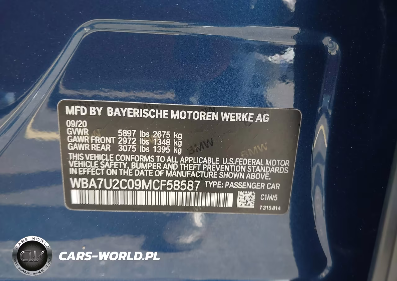 2021 BMW 750I xDrive VIN:WBA7U2C09MCF58587 - 9