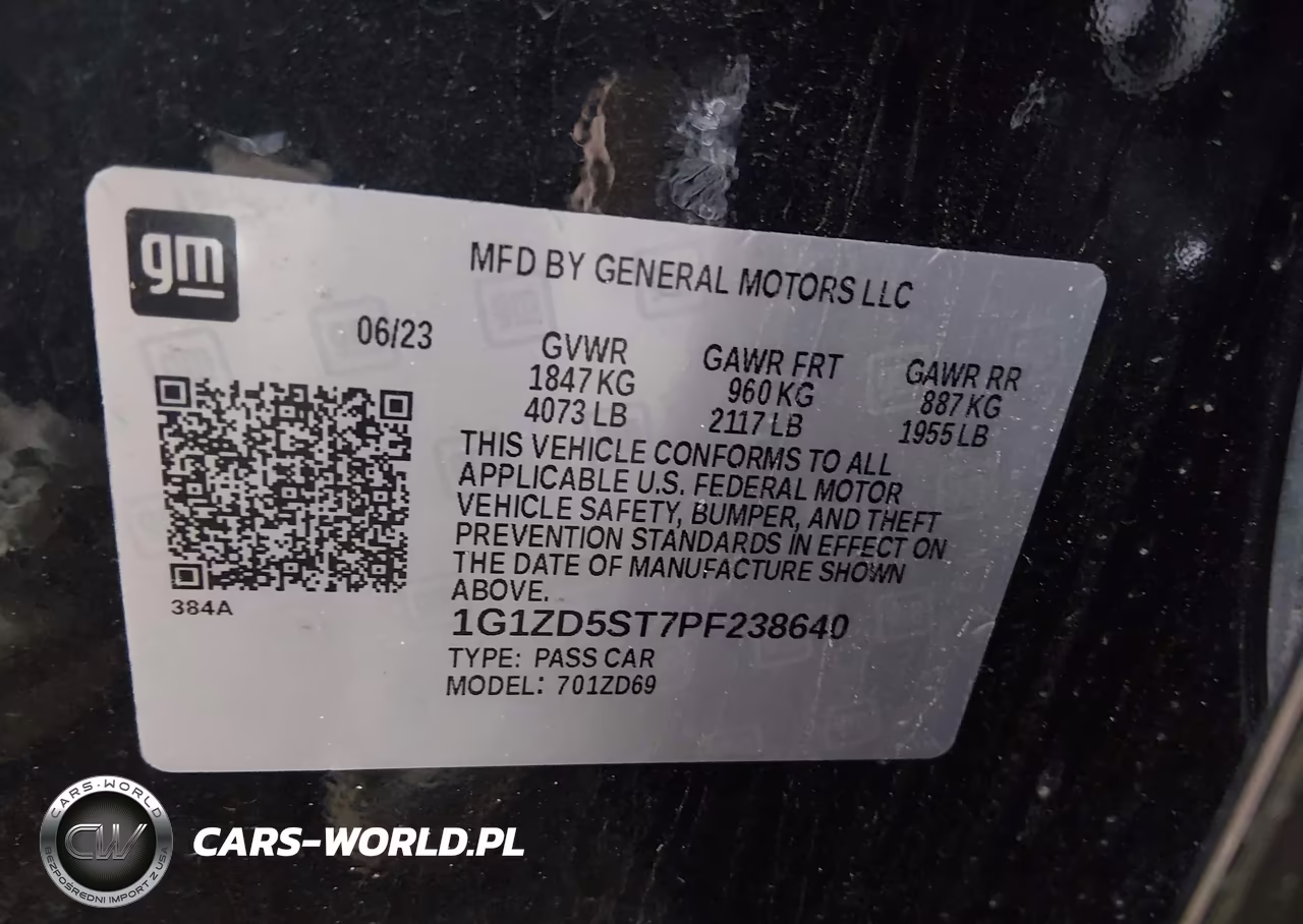 2023 Chevrolet Malibu Fwd 1Lt VIN:1G1ZD5ST7PF238640 - 9