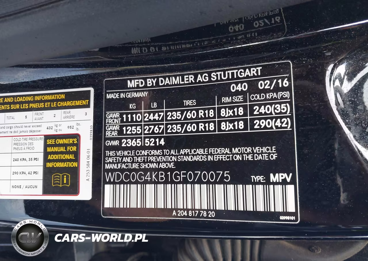 2016 Mercedes-Benz Glc 300 4Matic VIN:WDC0G4KB1GF070075 - 9