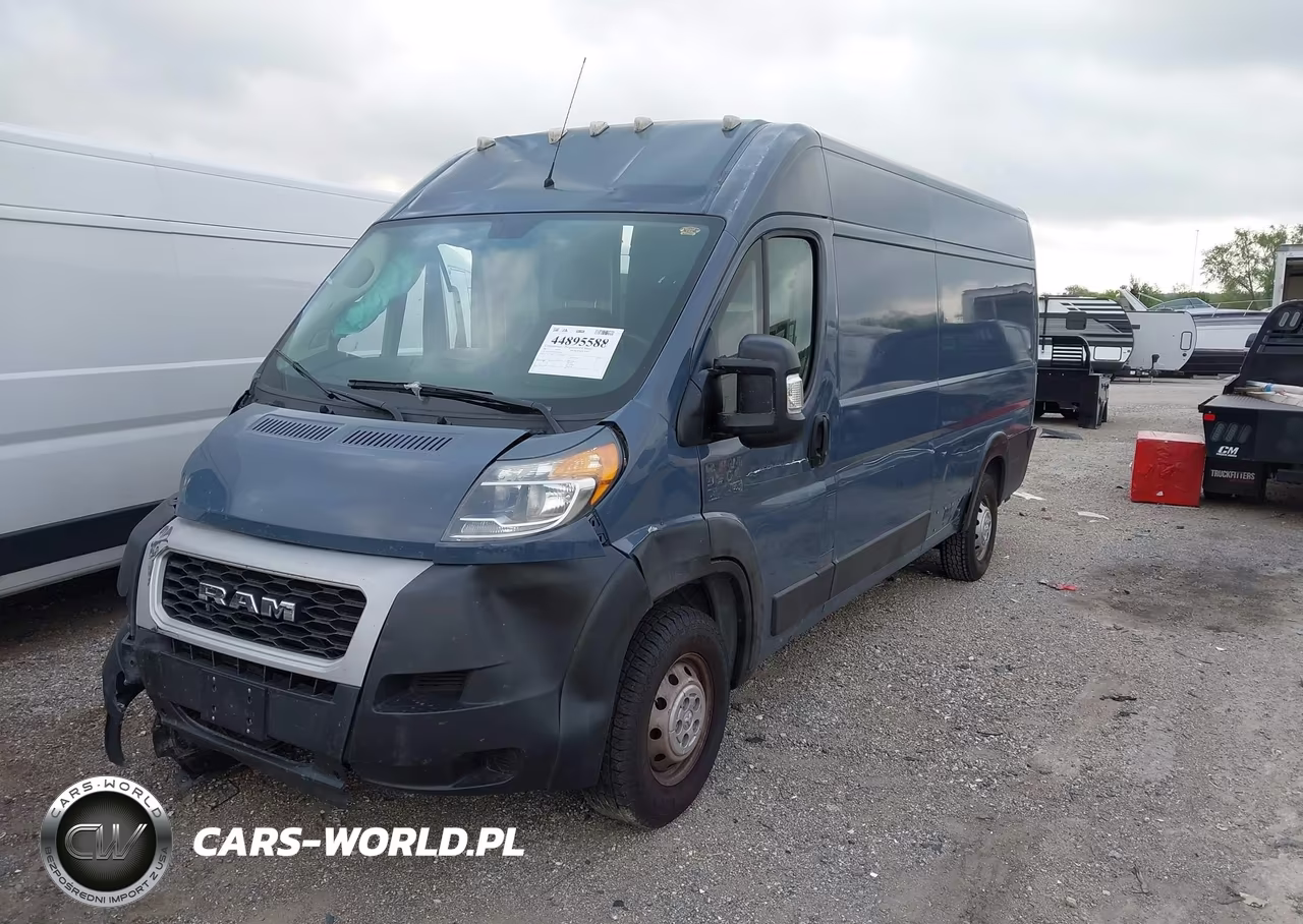 2021 Ram Promaster 3500 Cargo Van High Roof 159 Wb Ext VIN:3C6FRVJG9ME503684 - 2