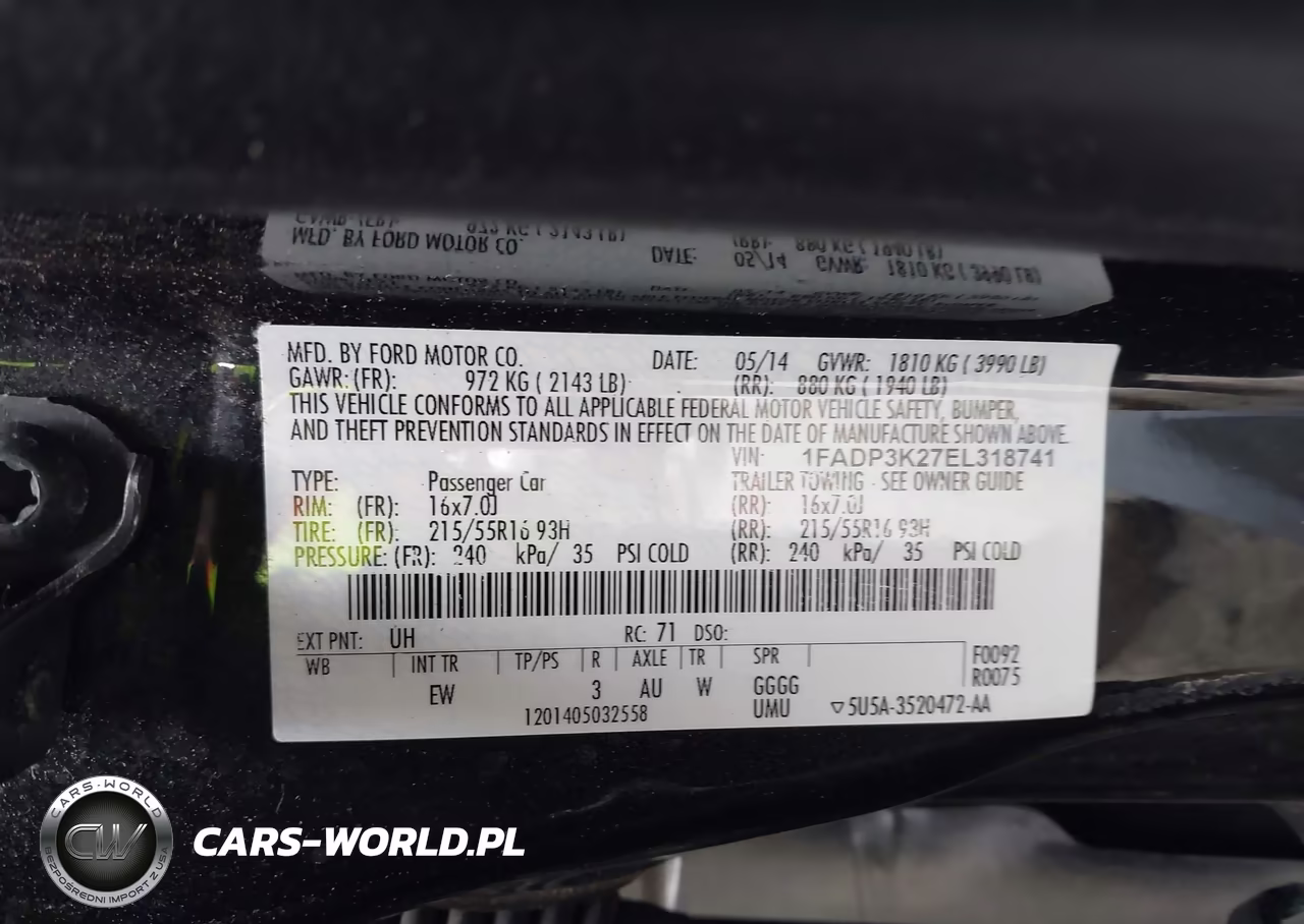 2014 Ford Focus Se VIN:1FADP3K27EL318741 - 9