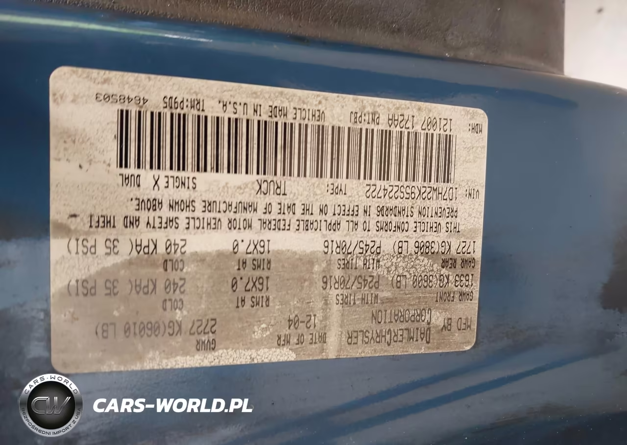2005 Dodge Dakota St VIN:1D7HW22K95S224722 - 9