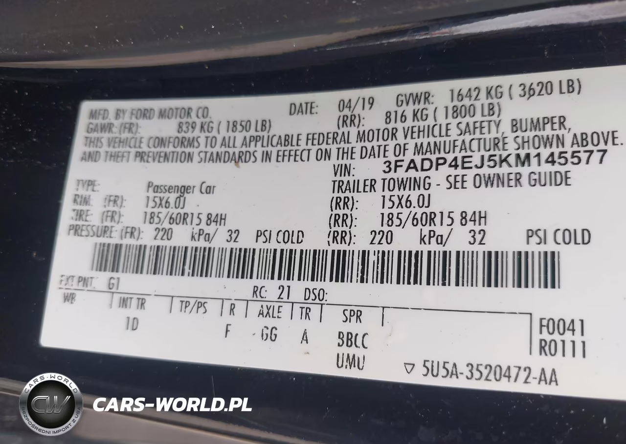 2019 Ford Fiesta Se VIN:3FADP4EJ5KM145577 - 9