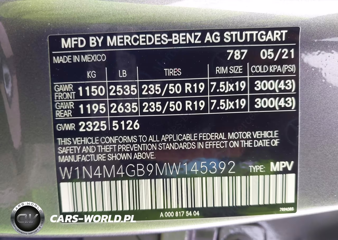 2021 Mercedes-Benz Glb 250 VIN:W1N4M4GB9MW145392 - 9