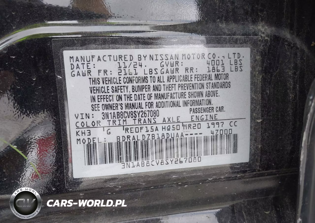 2025 Nissan Sentra Sv VIN:3N1AB8CV8SY267080 - 9