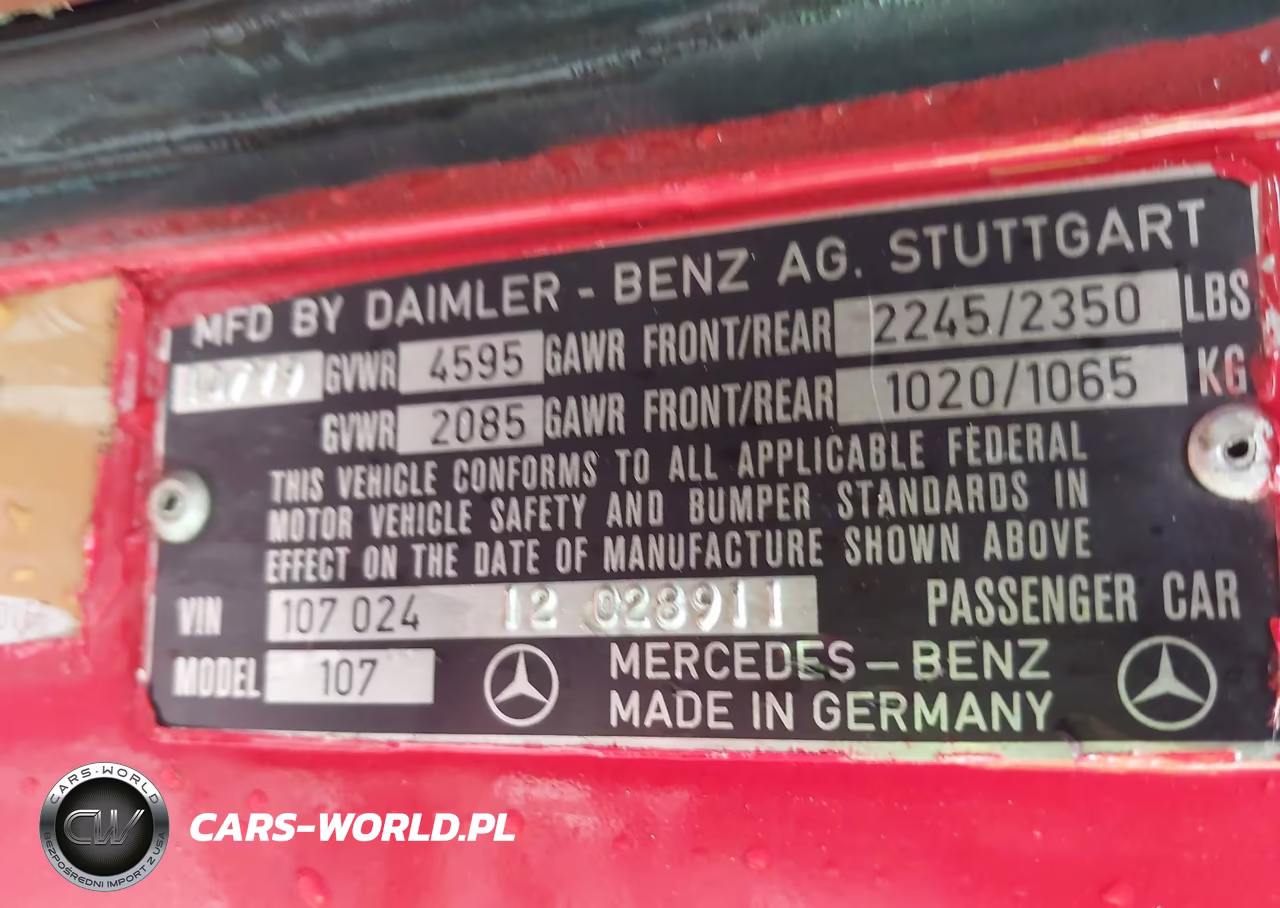 1980 Mercedes-Benz 450 VIN:10702412028911 - 9