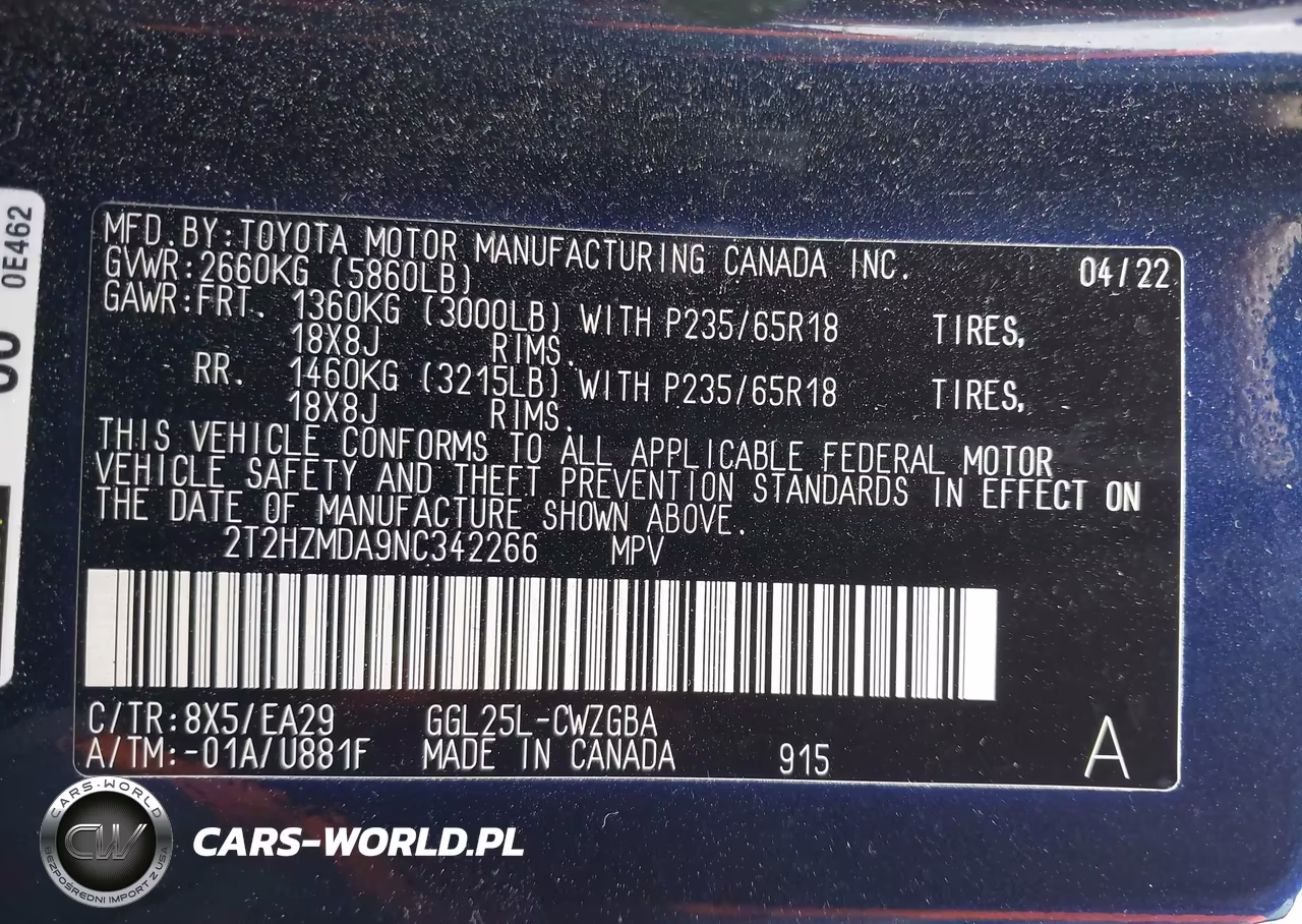 2022 Lexus Rx 350 VIN:2T2HZMDA9NC342266 - 9