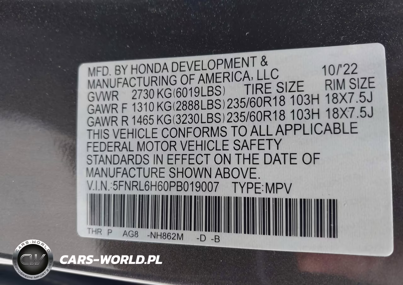 2023 Honda Odyssey Ex-L VIN:5FNRL6H60PB019007 - 9