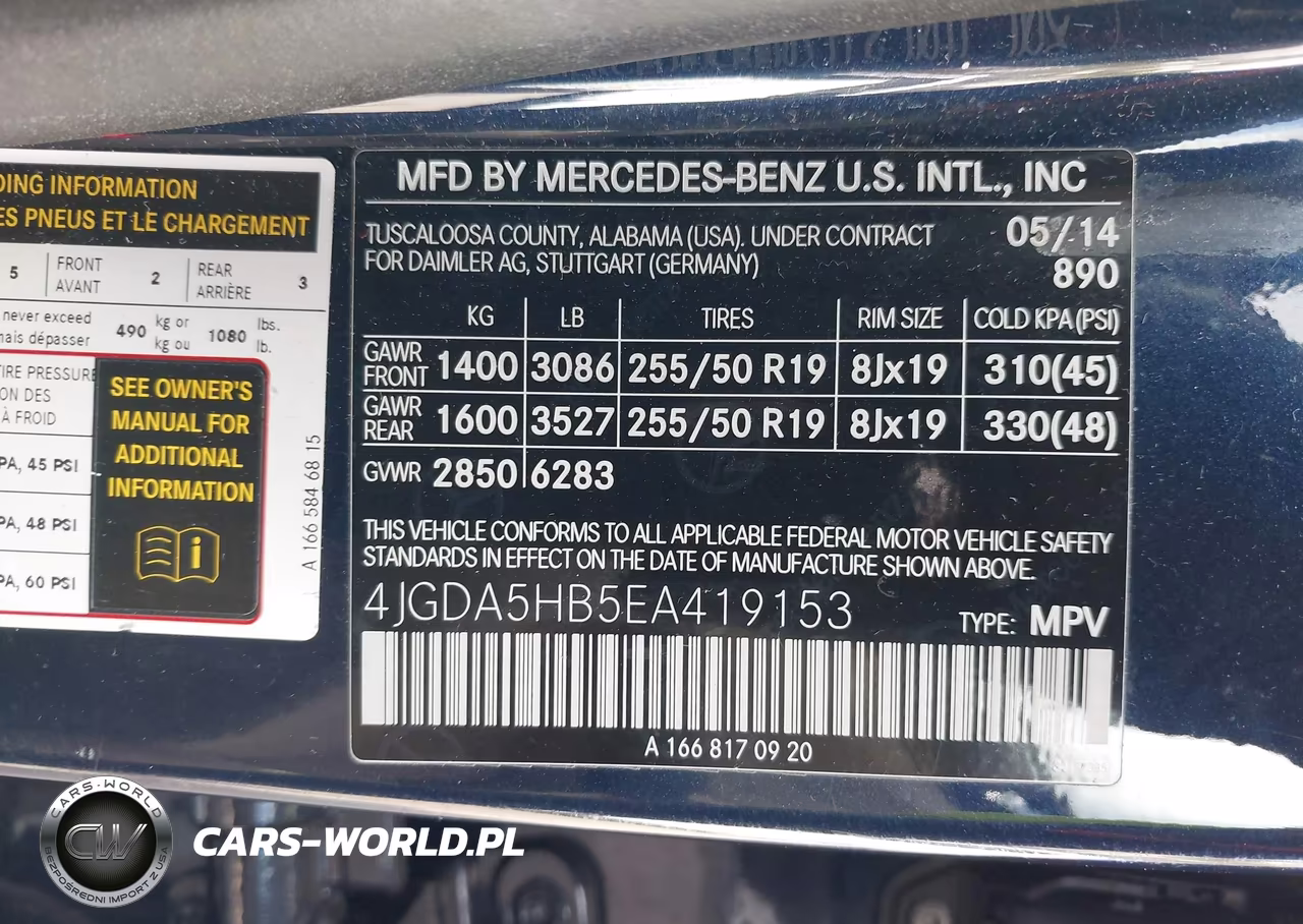 2014 Mercedes-Benz Ml 350 4Matic VIN:4JGDA5HB5EA419153 - 9