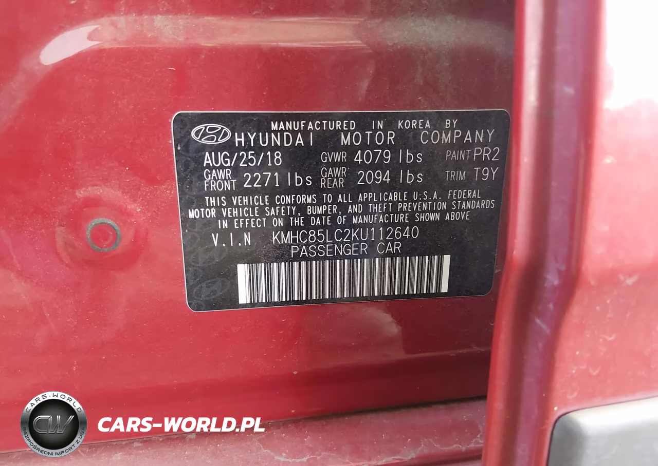 2019 Hyundai Ioniq Hybrid Limited VIN:KMHC85LC2KU112640 - 9