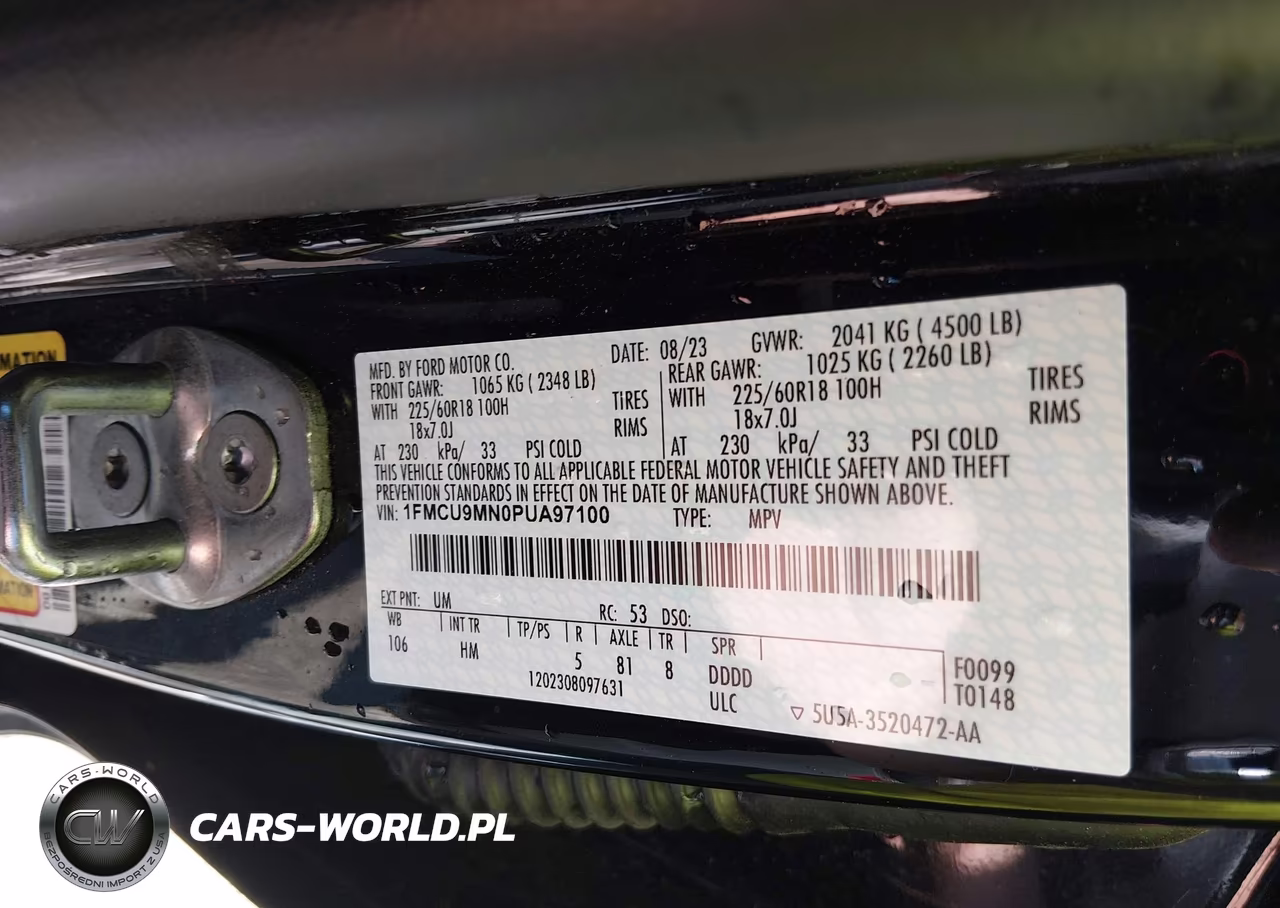 2023 Ford Escape St-Line VIN:1FMCU9MN0PUA97100 - 9