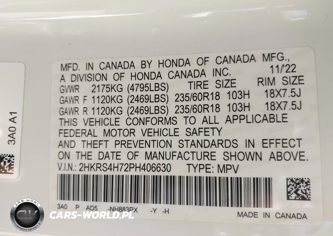 2023 Honda Cr-V Ex-L Awd VIN:2HKRS4H72PH406630 - 9