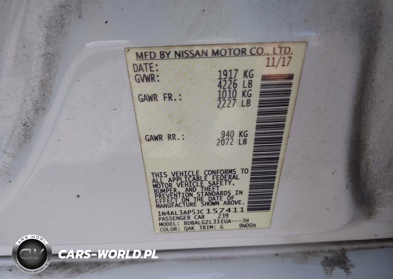 2018 Nissan Altima 2.5 S VIN:1N4AL3AP5JC157411 - 9