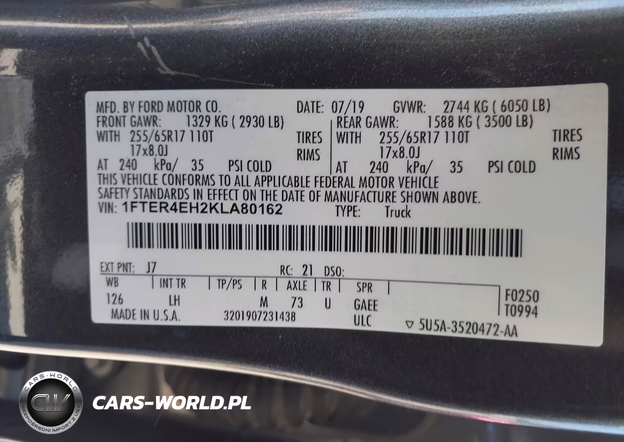 2019 Ford Ranger Xlt VIN:1FTER4EH2KLA80162 - 9
