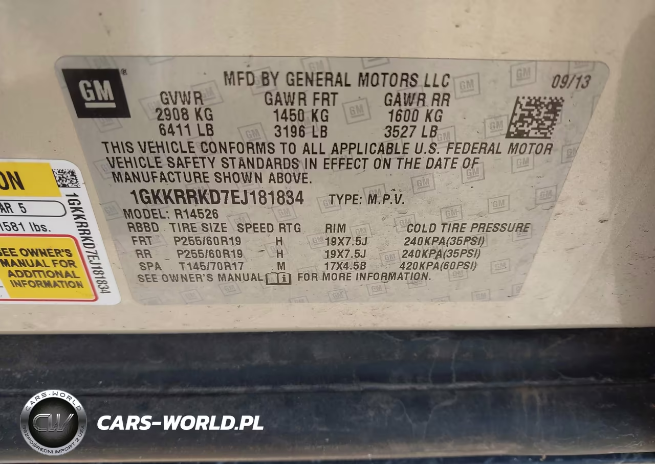 2014 GMC Acadia Slt-1 VIN:1GKKRRKD7EJ181834 - 9