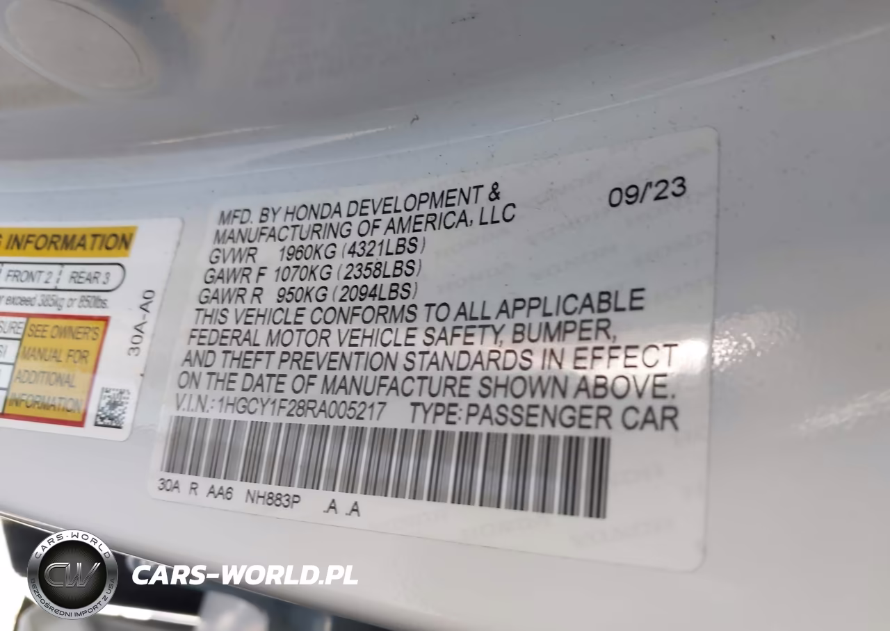2024 Honda Accord Lx VIN:1HGCY1F28RA005217 - 9