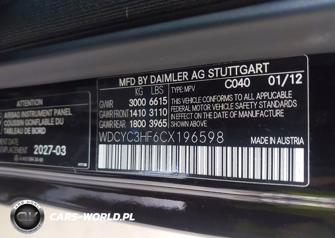 2012 Mercedes-Benz G 550 VIN:WDCYC3HF6CX196598 - 9