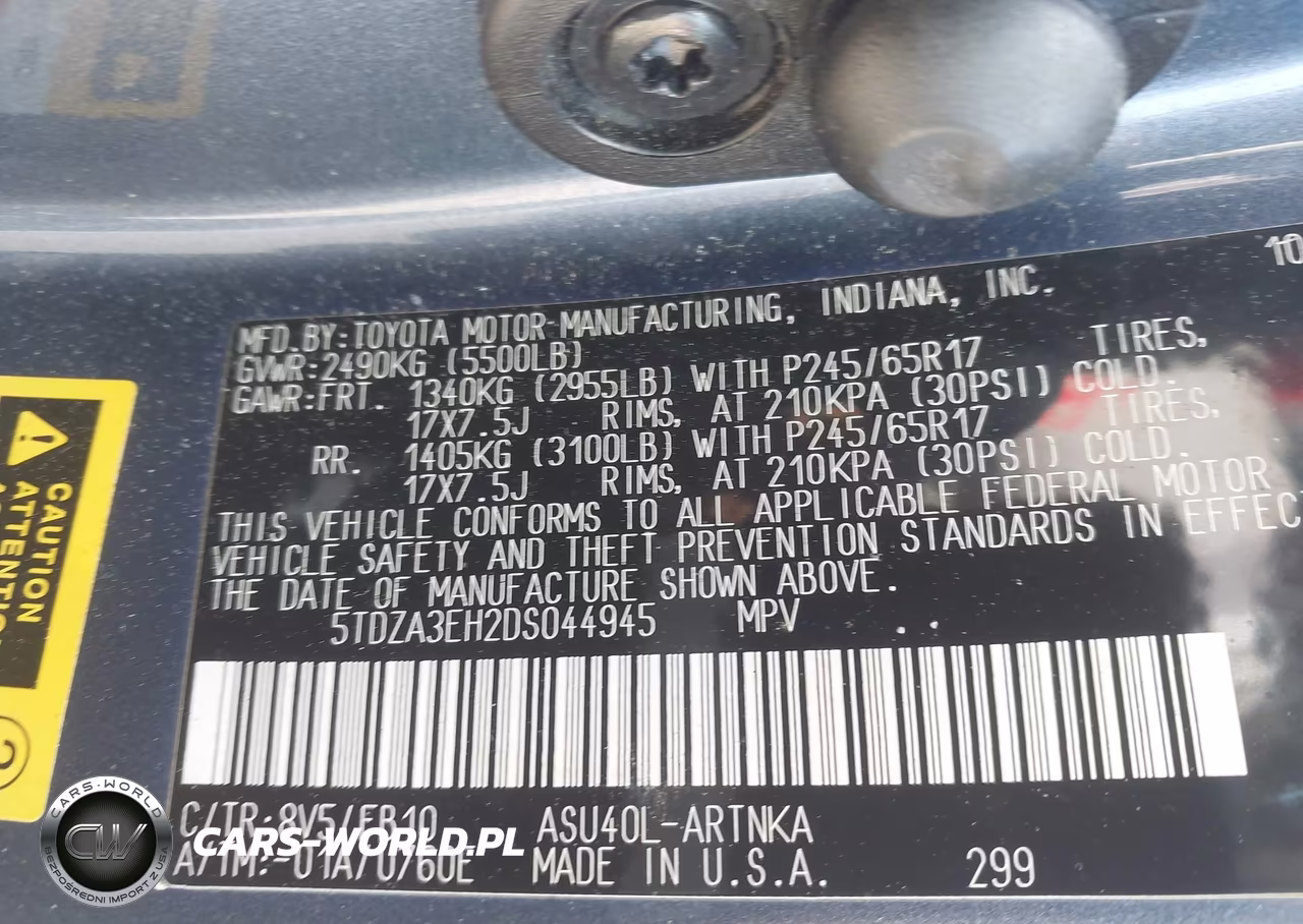2013 Toyota Highlander VIN:5TDZA3EH2DS044945 - 9