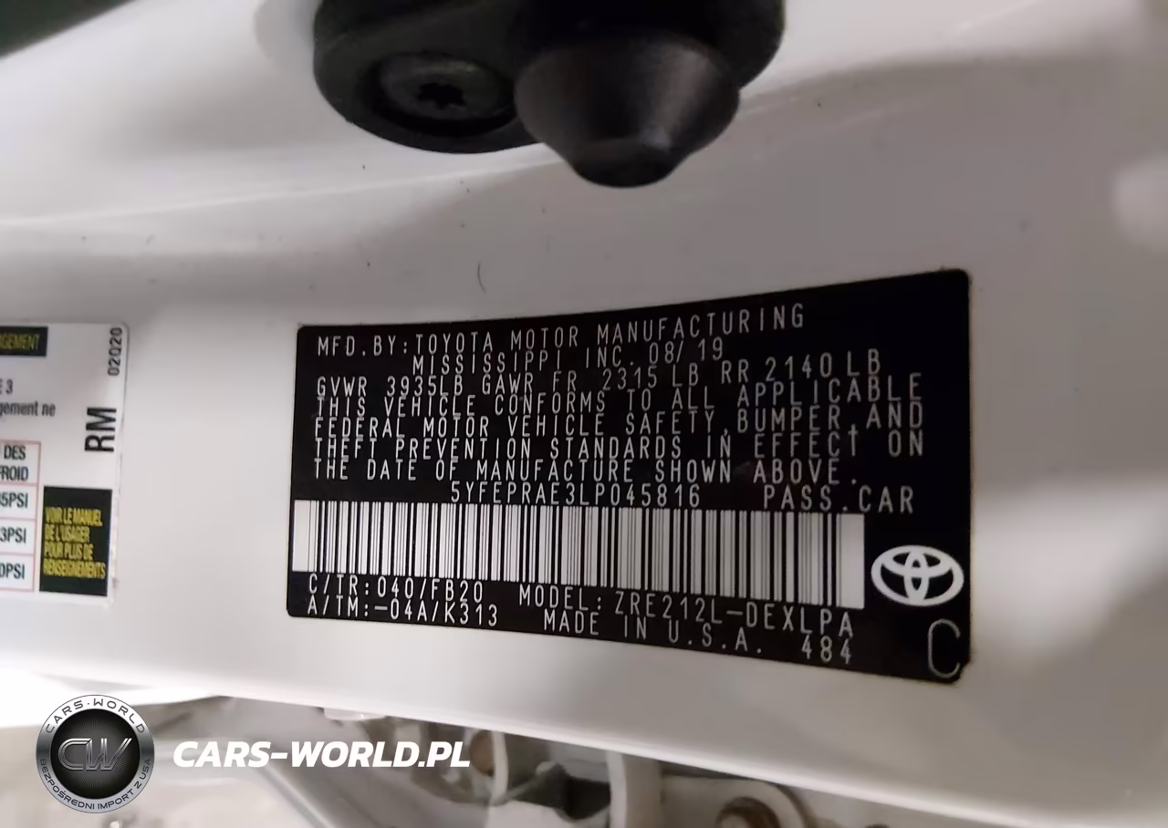 2020 Toyota Corolla Le VIN:5YFEPRAE3LP045816 - 9
