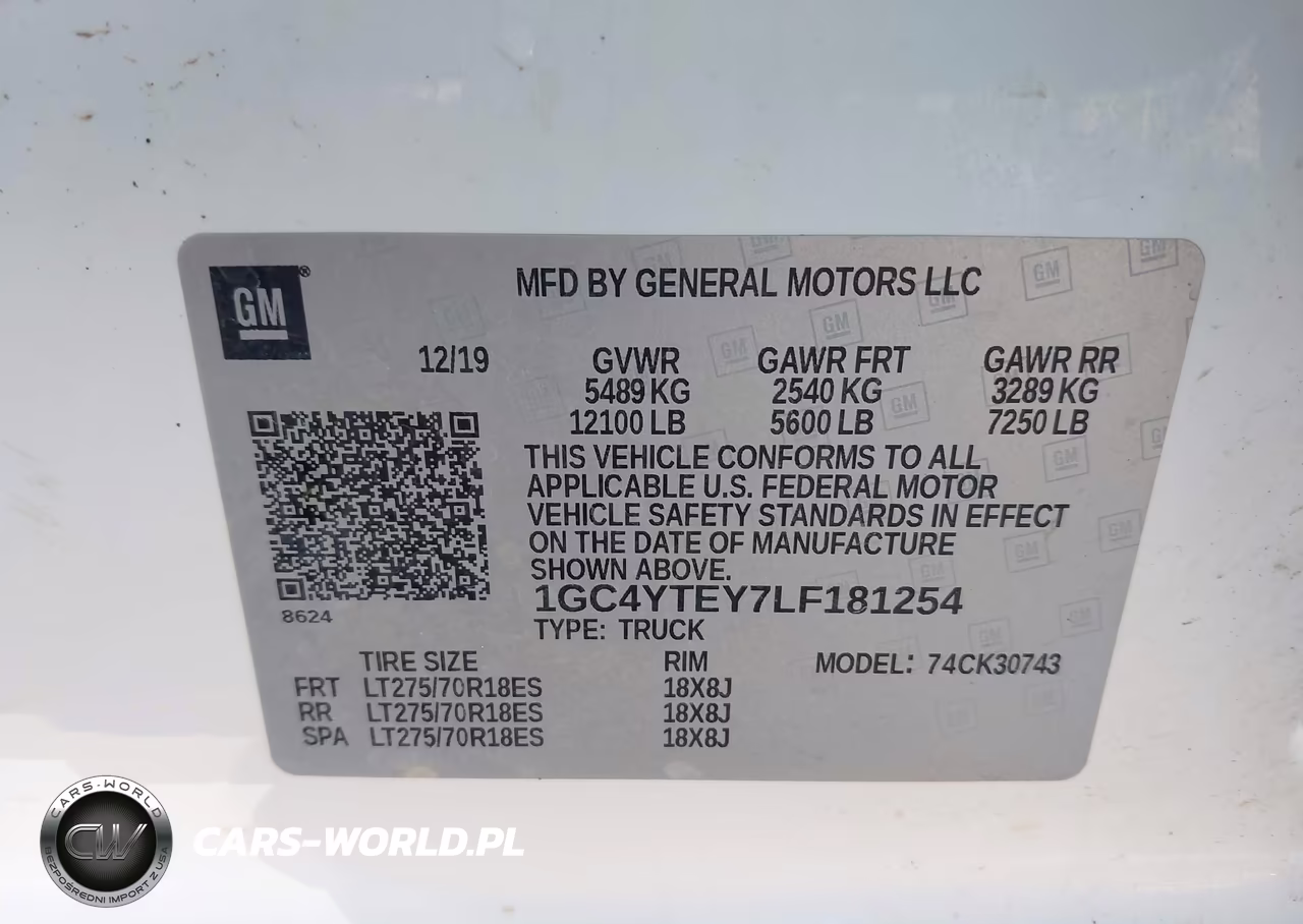 2020 Chevrolet Silverado 3500Hd 4Wd Standard Bed Lt VIN:1GC4YTEY7LF181254 - 8