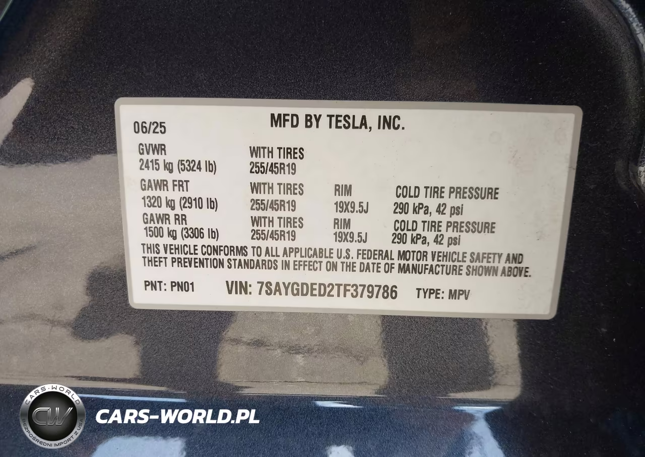 2026 Tesla Model Y Premium Rear-Wheel Drive-Standard Rear-Wheel Drive VIN:7SAYGDED2TF379786 - 9