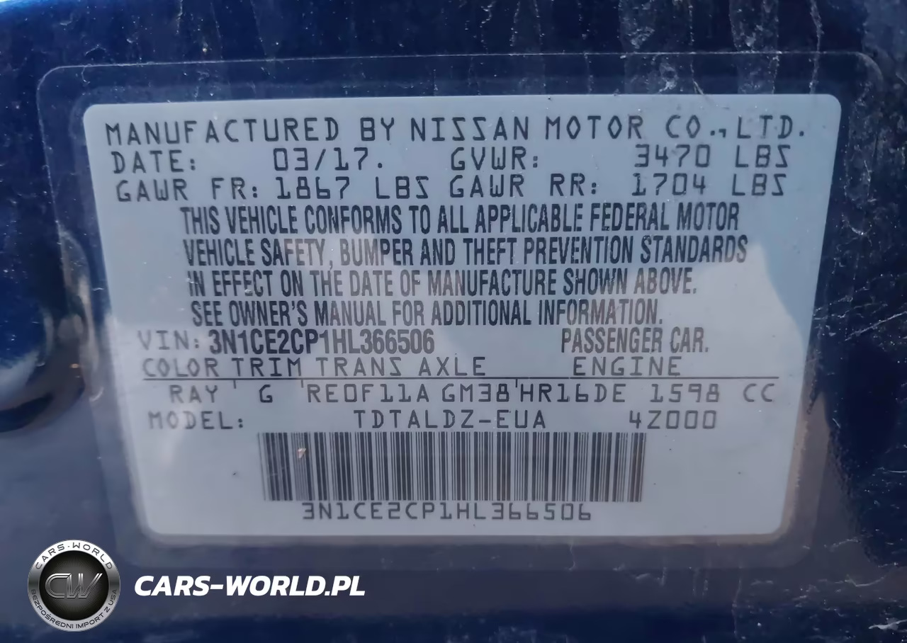2017 Nissan Versa Note Sv VIN:3N1CE2CP1HL366506 - 9