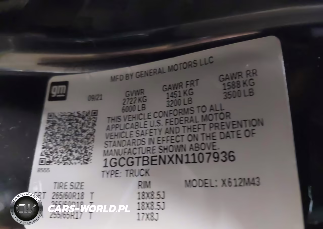 2022 Chevrolet Colorado 4Wd Short Box Wt VIN:1GCGTBENXN1107936 - 9
