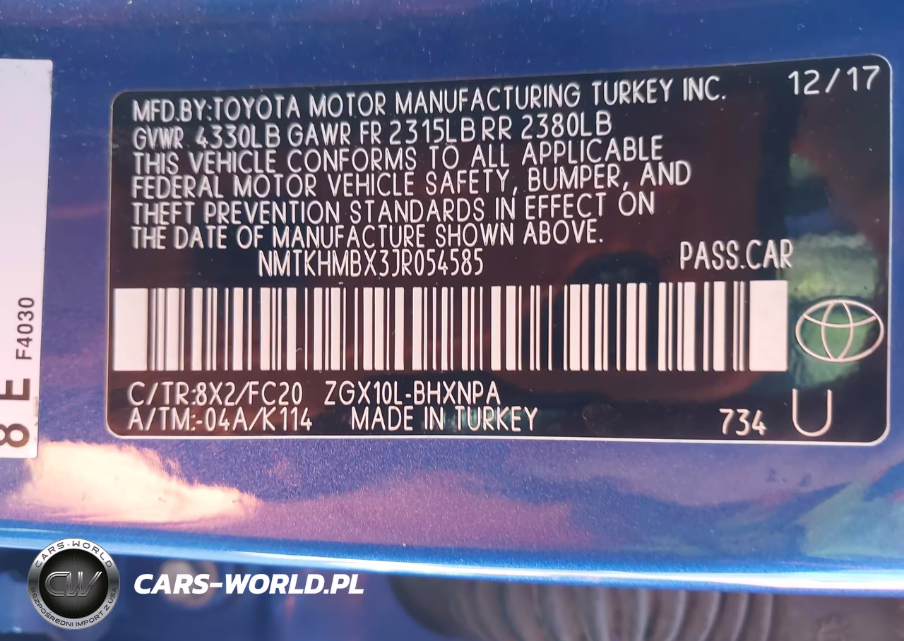 2018 Toyota C-Hr Xle VIN:NMTKHMBX3JR054585 - 9