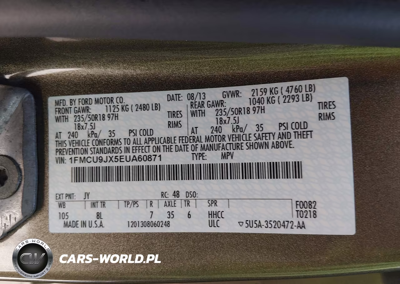 2014 Ford Escape Titanium VIN:1FMCU9JX5EUA60871 - 9