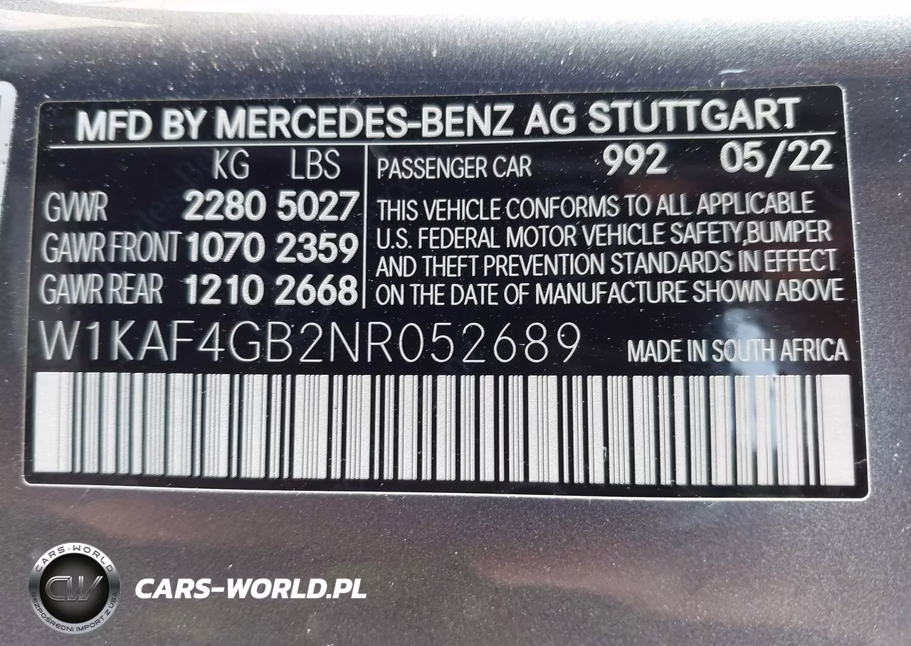 2022 Mercedes-Benz C 300 Sedan VIN:W1KAF4GB2NR052689 - 9