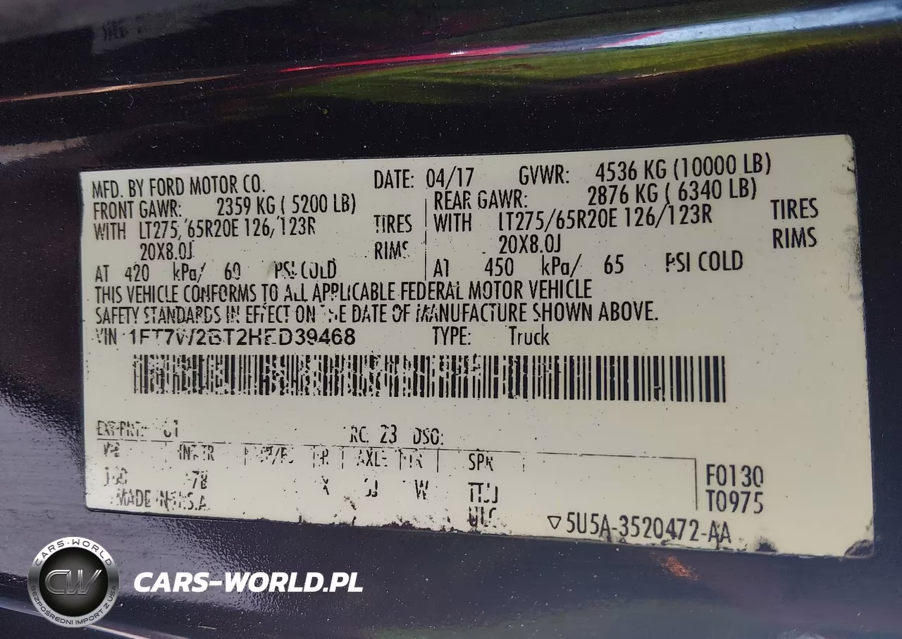2017 Ford F-250 Platinum VIN:1FT7W2BT2HED39468 - 9