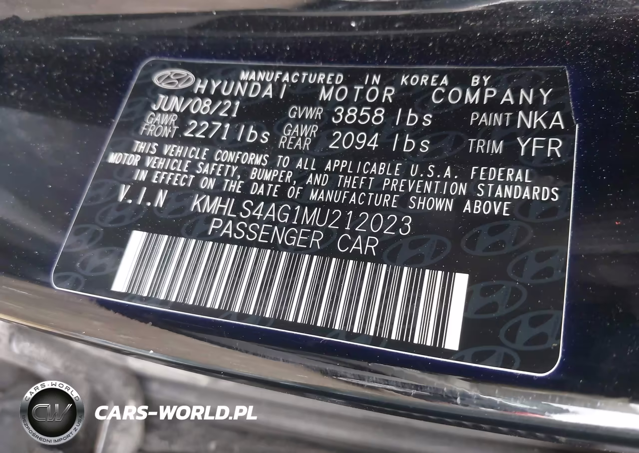 2021 Hyundai Elantra Sel VIN:KMHLS4AG1MU212023 - 9
