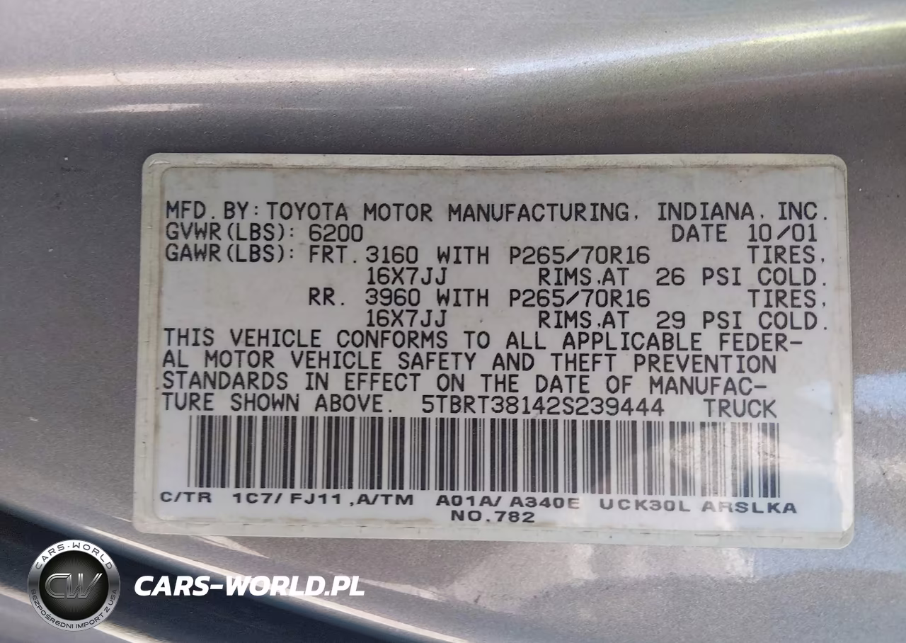 2002 Toyota Tundra Ltd V8 VIN:5TBRT38142S239444 - 9