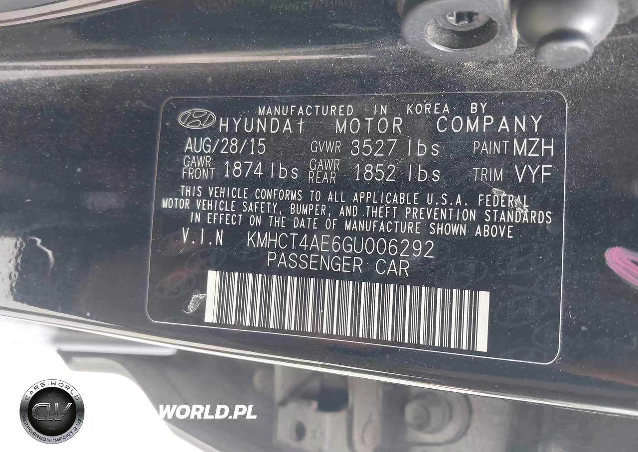 2016 Hyundai Accent Se VIN:KMHCT4AE6GU006292 - 9