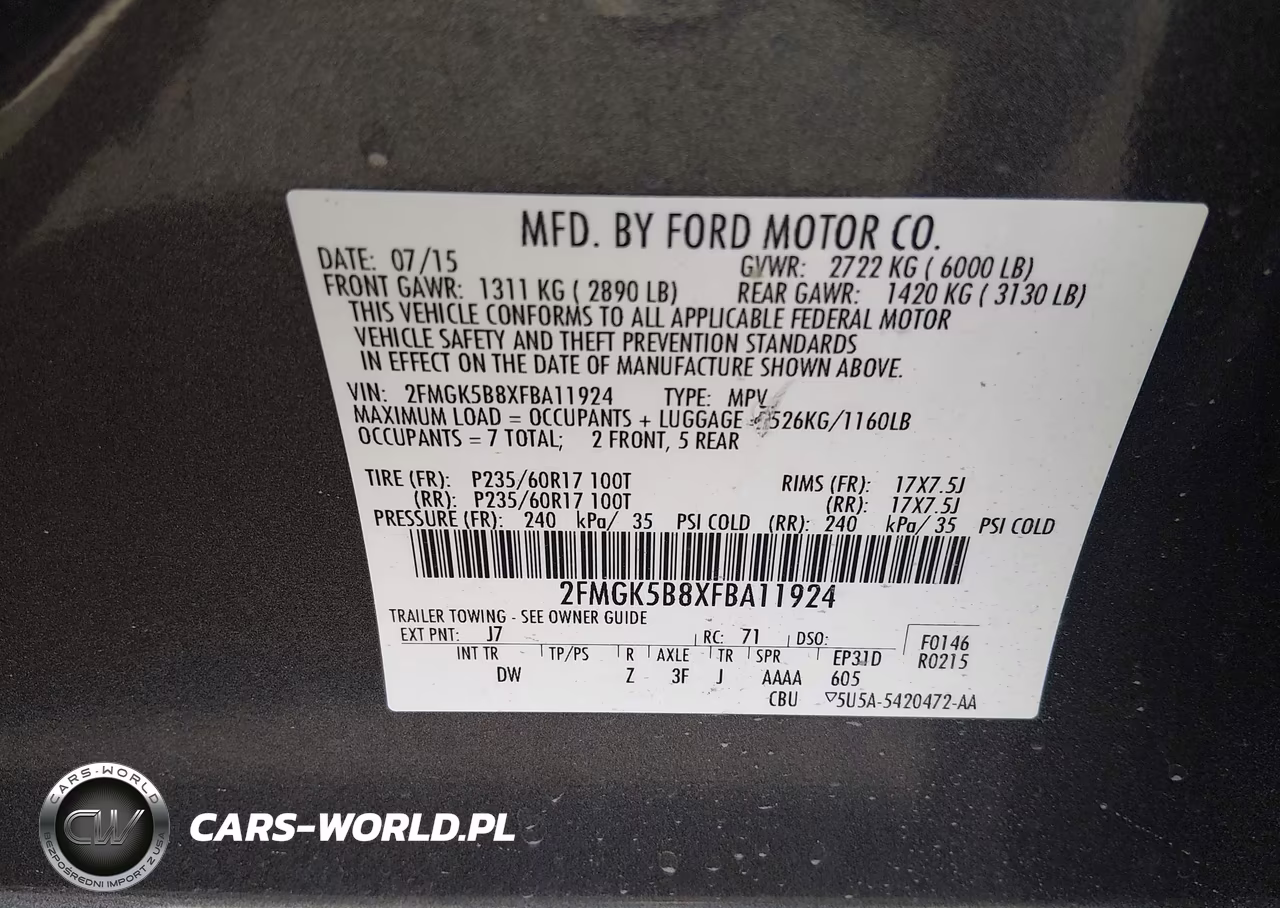 2015 Ford Flex Se VIN:2FMGK5B8XFBA11924 - 9