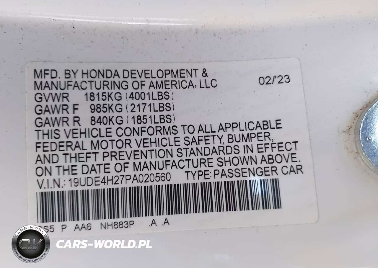 2023 Acura Integra VIN:19UDE4H27PA020560 - 9