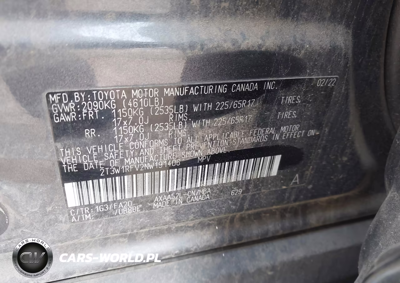 2022 Toyota Rav4 Xle VIN:2T3W1RFV2NW191406 - 9