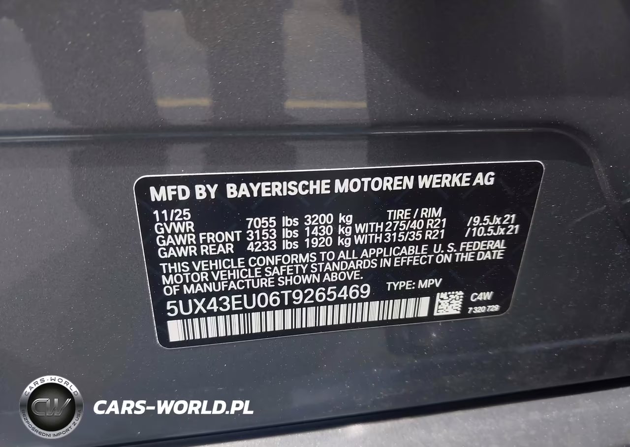 2026 BMW X5 Phev xDrive50E VIN:5UX43EU06T9265469 - 9