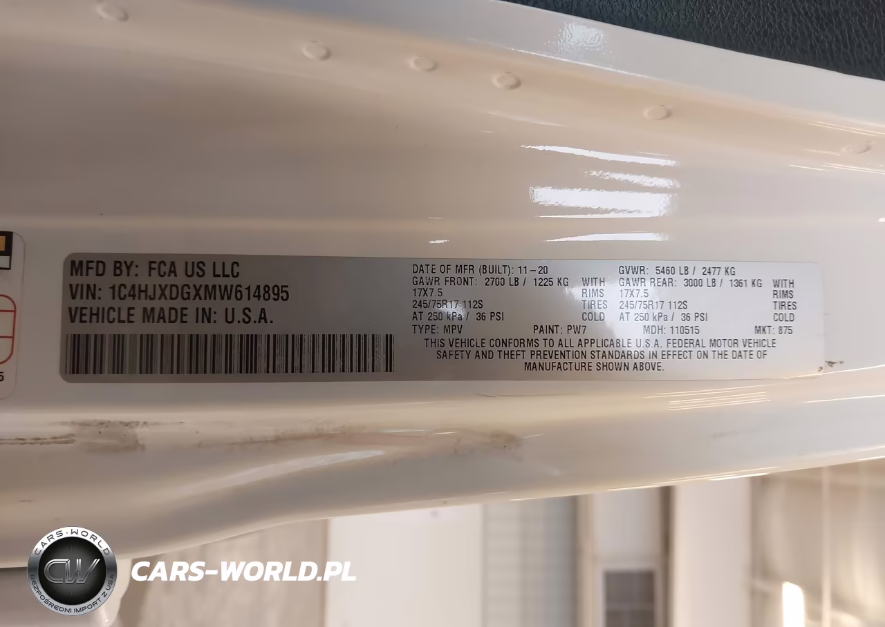 2021 Jeep Wrangler Unlimited Sport S 4X4 VIN:1C4HJXDGXMW614895 - 9